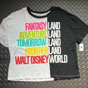 Disney World Colorblock Bright Neon T-shirt New